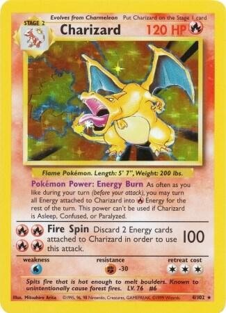 Holografiskt Charizard från Base Set